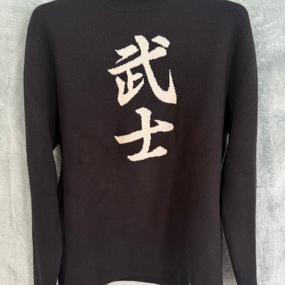 Ralph Lauren “warrior” Black cashmere Sweater